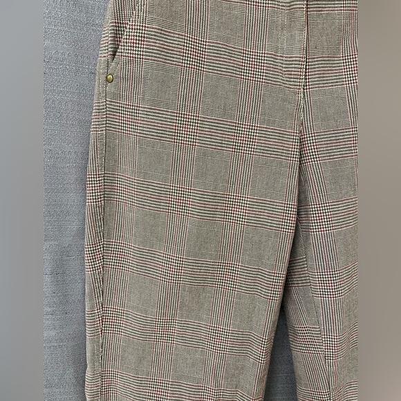 Vintage Talbots High Rise Straight Leg Plaid Cotton Trouser Pants in size 8 - Picture 3 of 8